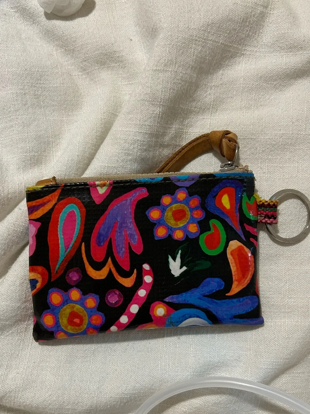 Consuela Colorful Floral Zip Pouch